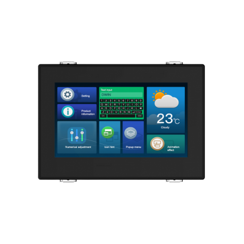 WIN 7.0" Commercial-Grade HMI Intelligent LCD Touch Display with Enclosure (DMG80480C070_15WTR)